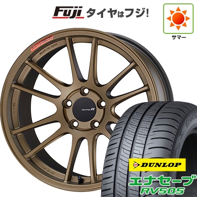 【新品国産車用 5穴114.3車】 夏タイヤ ホイール4本セット 215/45R18 ダンロップ エナセーブ RV505 ENKEI エンケイ GTC01 RR 18インチ