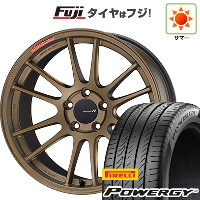 【新品国産車用5穴100】 | 夏タイヤ ホイール4本セット | 225/55R18 | ピレリ パワジー | ENKEI エンケイ Racing Revolution GTC01 RR | 8J 18インチ