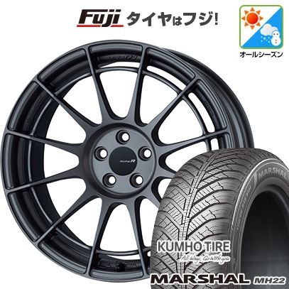 【新品国産車用5穴114.3】 | オールシーズンタイヤ ホイール4本セット | 225/65R17 | マーシャル MH22(限定) | ENKEI Racing Revolution NT03 RR 17インチ