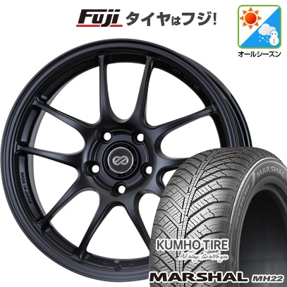 KUMHO - 【新品国産車用5穴114.3】 | オール時節タイア 銀輪4本仕掛ける | 215/60R17 | マーシャル MH22(押さえる) | ENKEI PerformanceLine PF01 17in