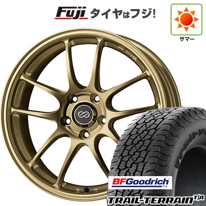 【新品国産車用5穴100】 | 夏タイヤ ホイール4本セット | 225/55R18 | トレールテレーンT/A RBL | ENKEI PF01 18インチ