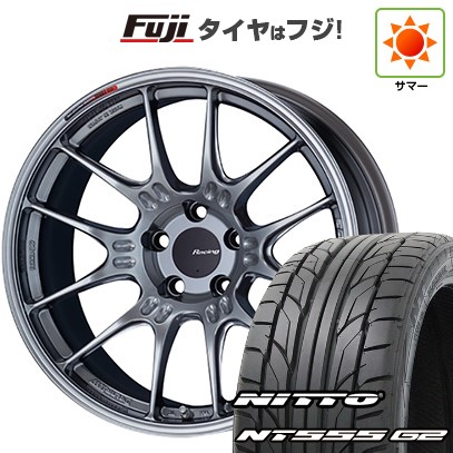 【パンク保証付き】【新品国産車用 5穴100車】 夏タイヤ ホイール4本セット 225/35R19 ニットー NT555 G2 ENKEI エンケイ GTC02 19インチ