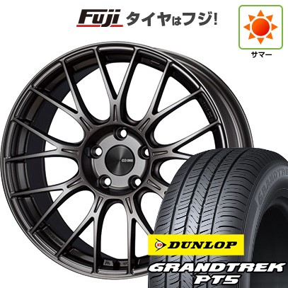 【新品国産車用 5穴114.3車】 夏タイヤ ホイール4本セット 225/55R19 ダンロップ グラントレック PT5 ENKEI エンケイ PFM1 19インチ