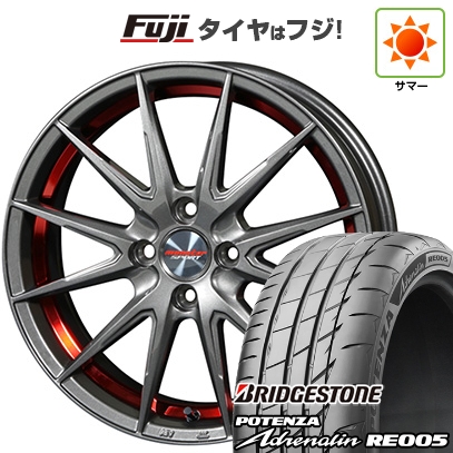 【新品 軽自動車】夏タイヤ ホイール4本セット 165/50R16 ブリヂストン ポテンザ アドレナリン RE005 モンスタースポーツ VX12S 5.5J 16インチ