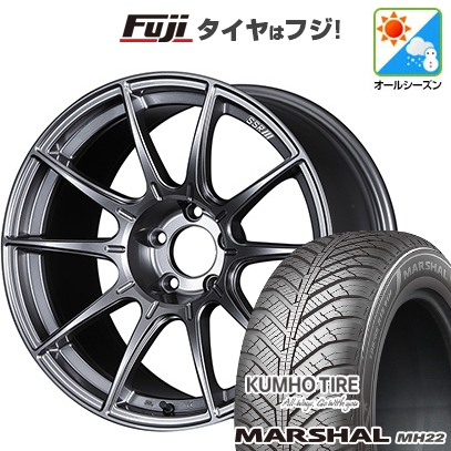 【新品国産車用5穴114.3】 | オールシーズンタイヤ ホイール4本セット | 225/45R18 | マーシャル MH22(限定) | SSR GT GTX01 | 8J 18インチ