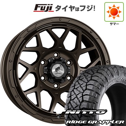 パンク保証付き 新品 プラド/ハイラックス 夏タイヤ ホイール4本セット 265/70R17 リッジグラップラー スーパースター ロディオドライブ 8M　MONO 17インチ