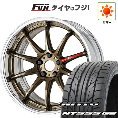 【パンク保証付き】新品国産車用 5穴114.3車 夏タイヤ ホイール4本セット 225/40R19 ニットー NT555 G2 WORK エモーション ZR10 2P フルリバースリム 19インチ