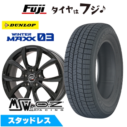 新品 輸入車用 ボルボ（V40） スタッドレスタイヤ ホイール4本セット 225/40R18 ダンロップ ウインターマックス03 WM03 MSW 27 7.5J 18インチ