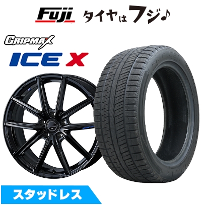 【新品】60系プリウス用 スタッドレスタイヤ ホイール4本セット 195/50R19 GRIPMAX アイスX BSW(限定) レオニス NAVIA 08 トヨタ専用 6.5J 19インチ