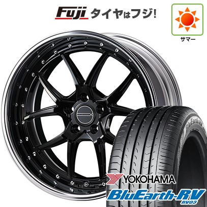 【パンク保証付き】【新品国産車用 5穴100車】 夏タイヤ ホイール4本セット 225/55R18 ヨコハマ ブルーアース RV-03 WEDS ウェッズ マーベリック 1705S 18インチ