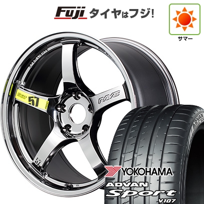 パンク保証付き 新品 シビック タイプR(FL5) | 夏タイヤ ホイール4本セット | 265/35R18 | アドバン スポーツ V107 | RAYS 57CR LIMITED (RB) | 9.5J 18インチ
