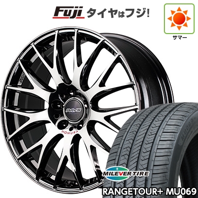 【新品国産車用5穴114.3】 | 夏タイヤ ホイール4本セット | 235/55R20 | ミレバー MU069 | RAYS レイズ ホムラ 2X9Plus JET BLACK EDITION IV | 20インチ