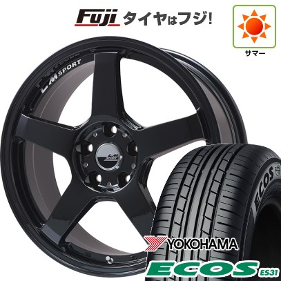 日本製 【新品 軽自動車】N-BOX タント 夏タイヤ ホイール4本セット 165/55R15 ヨコハマ エコス ES31 レアマイスター LMスポーツLM-05R 15インチ