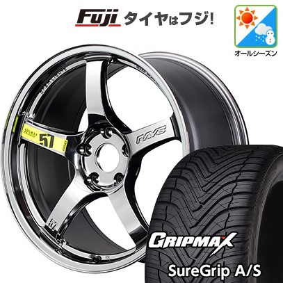 新品国産車用 5穴114.3車 オールシーズンタイヤ ホイール4本セット 235/50R18 GRIP MAX シュアグリップ A/S RAYS グラムライツ 57CR LIMITED (RB) 18インチ