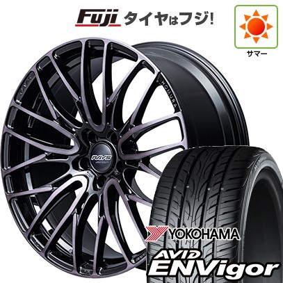 新品国産車用 5穴114.3車 夏タイヤ ホイール4本セット 225/50R18 ヨコハマ エイビッド エンビガーS321 RAYS レイズ ホムラ 2X10BD BLACK CLEAR EDITION 18インチ