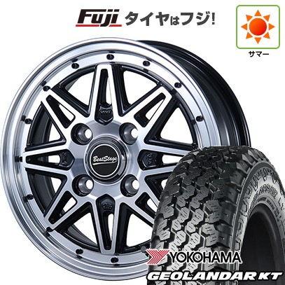 【新品 軽自動車】軽トラ 軽バン 夏タイヤ ホイール4本セット 145/80R12 80/78N ヨコハマ ジオランダー KT ブレスト ビートステージ ES-C 12インチ