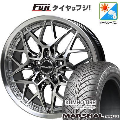 【新品国産車用 5穴114.3車】 オールシーズンタイヤ ホイール4本セット 205/55R17 クムホ マーシャル MH22 オールシーズン(限定) プレシャス アストM5 17インチ