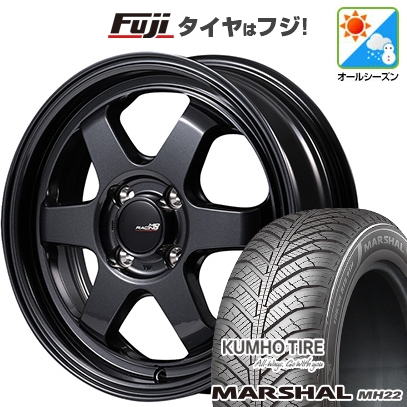 【新品国産車用5穴114.3】 | オールシーズンタイヤ ホイール4本セット | 225/60R17 | マーシャル MH22(限定) | MID WHEELS MID RACING R06 | 7.5J 17インチ