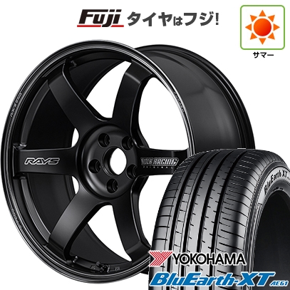 新品国産車用 5穴114.3車 夏タイヤ ホイール4本セット 225/50R18 ヨコハマ ブルーアース XT AE61 RAYS VOLK RACING TE37 サーガ S-plus Black Shadow 18インチ