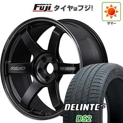 DELINTE - 【新品国産車用5穴114.3】 | 夏タイア 車輪4本仕掛ける | 235/35R19 | デリンテ DS2(押さえる) | TE37 サーガ S-plus Black Shadow | 9.5J 19in タイヤ、ホイール-自動車-車、バイク、自転車