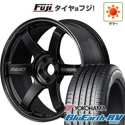 BluEarth - 張り裂ける言いはなつ付き添い人 新品国産車用5穴100 | 夏タイア 銀輪4本仕かける | 225/55R18 | 青味地びた RV-03 | TE37 サーガ S-plus Black Shadow 18in