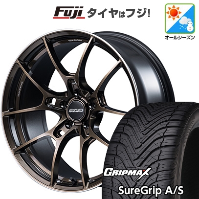 【新品国産車用 5穴114.3車】 オールシーズンタイヤ ホイール4本セット 245/40R20 グリップマックス シュアグリップA/S VOLK RACING G025 SZ EDITION 20インチ
