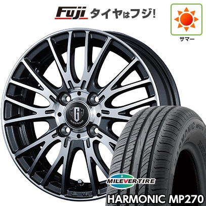 【新品国産車用4穴100】 | 夏タイヤ ホイール4本セット | 185/55R15 | ミレバー ハーモニック MP270(限定) | コーセイ MZ-GROW VM25R | 15インチ