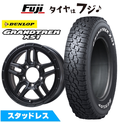 【新品】ジムニー スタッドレスタイヤ ホイール4本セット 185/85R16 ダンロップ グラントレック XS1 RWL ホワイトレター LMG ベレッタ 5.5J 16インチ