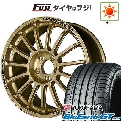 【新品国産車用5穴114.3】 | 夏タイヤ ホイール4本セット | 225/50R18 | ヨコハマ ブルーアース GT AE51 | ヨコハマ アドバンレーシング RC-4 | 8J 18インチ