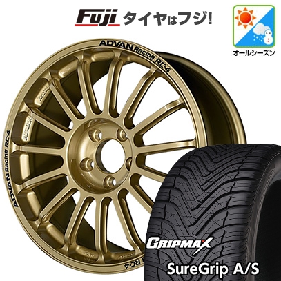 【新品国産車用5穴114.3】 | オールシーズンタイヤ ホイール4本セット | 225/40R18 | グリップマックス Sure Grip AS | ADVAN Racing RC-4 18インチ