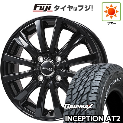 【新品】軽トラ 軽バン 夏タイヤ ホイール4本セット 145R12C 80/78N GRIPMAX インセプション A/TII RWL(限定) トピー シビラ NEXT W-5【限定】 3.5J 12インチ