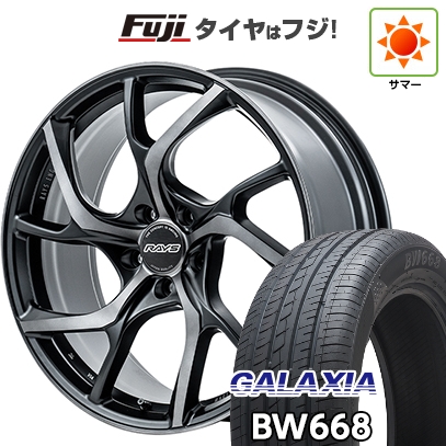 【新品国産車用5穴114.3】 | 夏タイア 銀輪4本仕かける | 225/55R19 | ギャラクシア BW668(押さえる) | RAYS レイズ VMF C-01 PREMIUM | 8J 19in