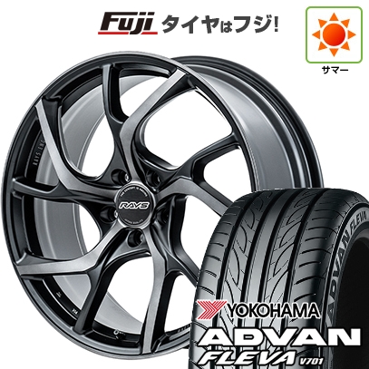 ADVAN - 【新品国産車用5穴114.3】 | 夏タイア 車輪4本仕掛ける | 225/35R20 | ヨコハマ 居住地ヴァン フレバV701 | RAYS レイズ VMF C-01 PREMIUM | 20in 車、バイク、自転車-タイヤ、ホイール