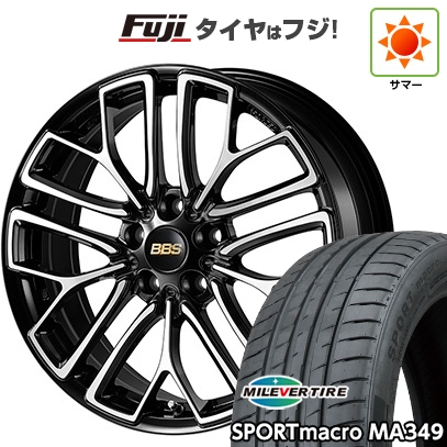 【新品国産車用5穴114.3】 | 夏タイヤ ホイール4本セット | 225/40R18 | ミレバー MA349 | BBS JAPAN RE-X | 8J 18インチ
