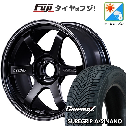 新品 タフト ソリオ オールシーズンタイヤ ホイール4本セット 165/65R15 GRIPMAX SureGrip A/S NANO VOLK RACING TE37 ソニック Black Shadow LTD. 15インチ