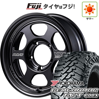 【新品】ジムニー 夏タイヤ ホイール4本セット 195R16C 104/102Q ジオランダー M/T G003 RAYS ボルクレーシング TE37XT FOR J Black Shadow LTD. 5.5J 16インチ