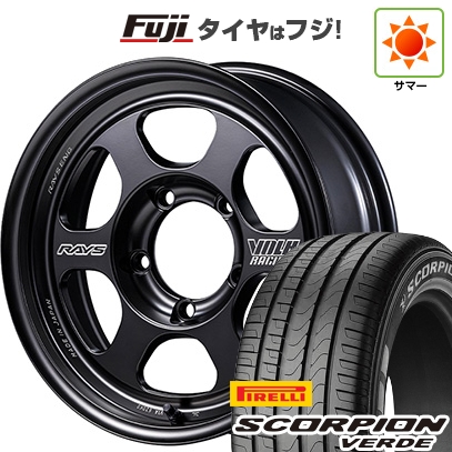 【新品】ジムニーシエラ/ノマド 夏タイヤ ホイール4本セット 215/70R16 スコーピオン ヴェルデ RAYS ボルクレーシング TE37XT FOR J Black Shadow LTD. 16インチ