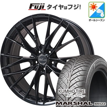 【新品国産車用5穴114.3】 | オールシーズンタイヤ ホイール4本セット | 235/55R18 | マーシャル MH22(限定) | シュヴァート ブルネン LX 18インチ