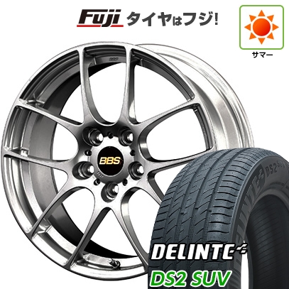 DELINTE - 【新品国産車用5穴114.3】 | 夏タイア 銀輪4本仕かける | 225/55R18 | デリンテ DS2 SUV(押さえる) | BBS JAPAN RF | 7.5J 18in