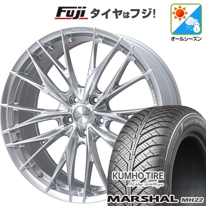 【新品国産車用5穴114.3】 | オールシーズンタイヤ ホイール4本セット | 225/45R18 | マーシャル MH22(限定) | シュヴァート ブルネン LX 18インチ