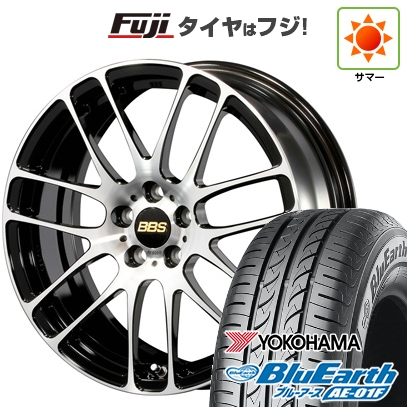 【新品国産車用5穴114.3】 | 夏タイヤ ホイール4本セット | 195/60R16 | ヨコハマ ブルーアース AE-01F | BBS JAPAN RE-L2 ブラックダイヤカット | 7J 16インチ