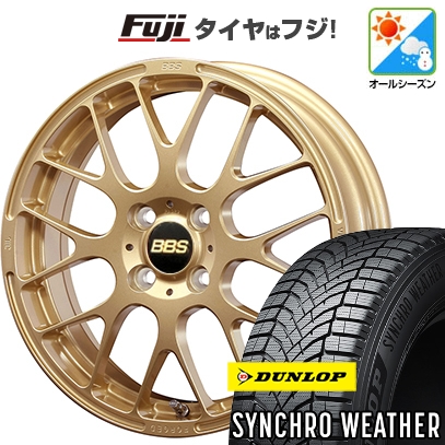【新品 軽自動車】N-BOX タント スペーシア オールシーズンタイヤ ホイール4本セット 165/55R15 ダンロップ シンクロウェザー BBS JAPAN RP 5J 15インチ