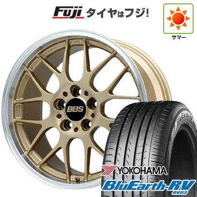 【パンク保証付き】【新品国産車用5穴114.3】 | 夏タイヤ ホイール4本セット | 225/45R19 | ヨコハマ ブルーアース RV-03 | BBS JAPAN RG-R | 8J 19インチ