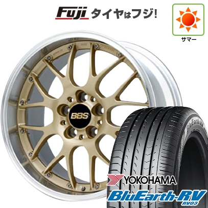 【パンク保証付き】【新品国産車用5穴114.3】 | 夏タイヤ ホイール4本セット | 225/45R19 | ヨコハマ ブルーアース RV-03 | BBS JAPAN RS-GT | 19インチ
