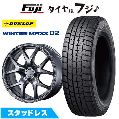 【新品国産車用 5穴100車】 スタッドレスタイヤ ホイール4本セット 215/45R17 ダンロップ ウインターマックス 02 WM02 SSR GT GTV03【限定】 7J 17インチ