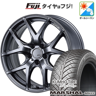 【新品国産車用5穴100】 | オールシーズンタイヤ ホイール4本セット | 215/45R17 | マーシャル MH22(限定) | SSR GT GTV03【限定】 17インチ