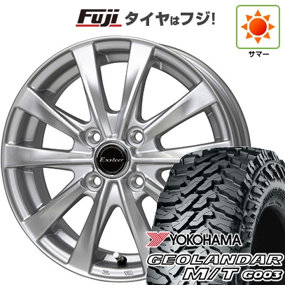 【新品】軽トラ 軽バン 夏タイヤ ホイール4本セット 145/80R12 80/78N ヨコハマ ジオランダー M/T G003 ホットスタッフ エクスターAG2【限定】 4J 12インチ