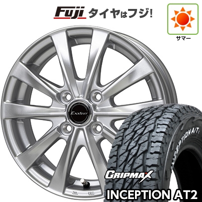 【新品】軽トラ 軽バン 夏タイヤ ホイール4本セット 145R12C 80/78N GRIPMAX インセプション A/TII RWL(限定) エクスターAG2【限定】 4J 12インチ