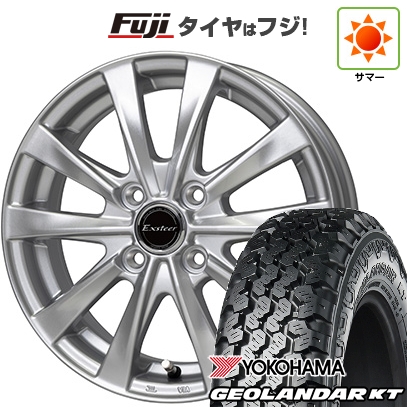 【新品 軽自動車】軽トラ 軽バン 夏タイヤ ホイール4本セット 145/80R12 80/78N ヨコハマ ジオランダー KT ホットスタッフ エクスターAG2【限定】 4J 12インチ