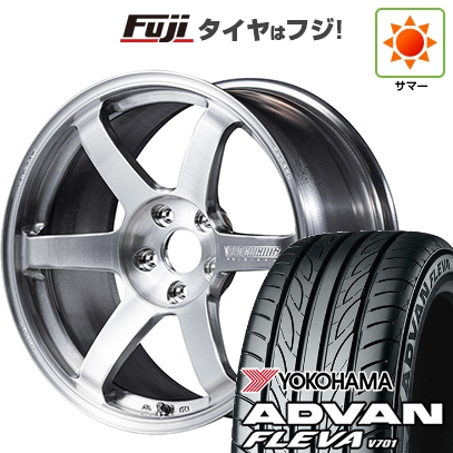 【新品国産車用5穴100】 | 夏タイヤ ホイール4本セット | 215/40R18 | アドバン フレバV701 | TE37 サーガ S-plus A.S.T. 18インチ